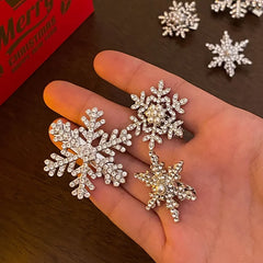 Sweet Glitter Luxurious Hair Clips for Baby Girls Cute Winter Snow Alligators for Kids Children Teens Hair Accessories in Stock