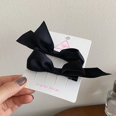 Girly Aesthetic Bowknot Alligator Hair Clips Medium Solid Color Fashion Sweet Children's Daily Use Wholesale Stock Made of Metal