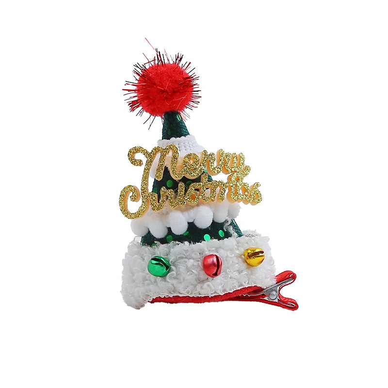 2025 Christmas Tree Letter Glitter Hair Clips for Baby Girls Cute Sweet Alligators for Kids Children Hair Accessories in Stock