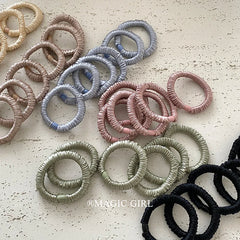 Elegant Minimalistic Solid Color Scrunchies High Elastic Hair Ties for Girls and Women Simple Fashion Hair Accessories