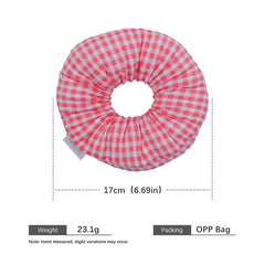 Brand New Women's Soft Cotton Plaid Scrunchies Colorful Cute Hair Ties for Girls Fashionable Accessories with Sweet Style