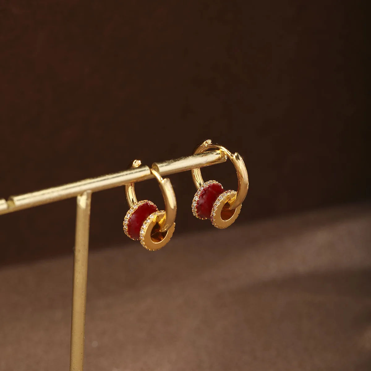Fashion Hoop Earrings for Girls 18K Gold Plated Trendy Simple Minimalistic Jewelry for Women Ladies China