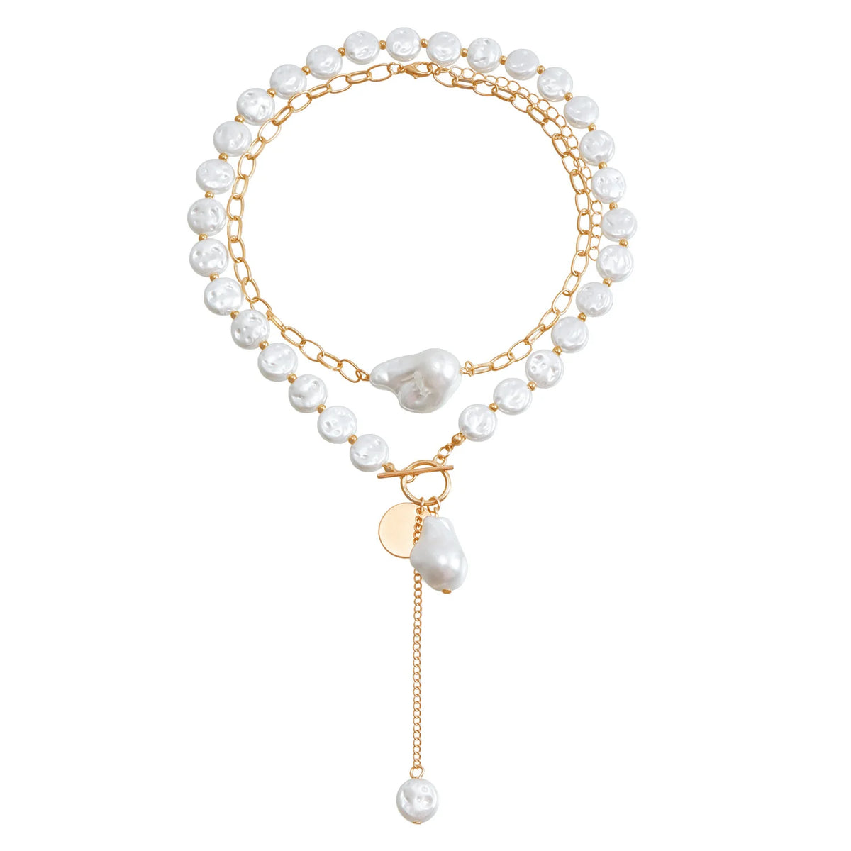 Fashion Baroque Imitation Pearl Elegant Necklaces for Girls Sweet Trendy Stylish Vintage Jewelry for Women Ladies Accessories