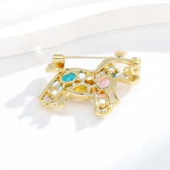 Fashion Glitter Horses Rhinestone Brooches for Girls Sweet Elegant Stylish Glamorous Pins Jewelry for Women Ladies Accessories