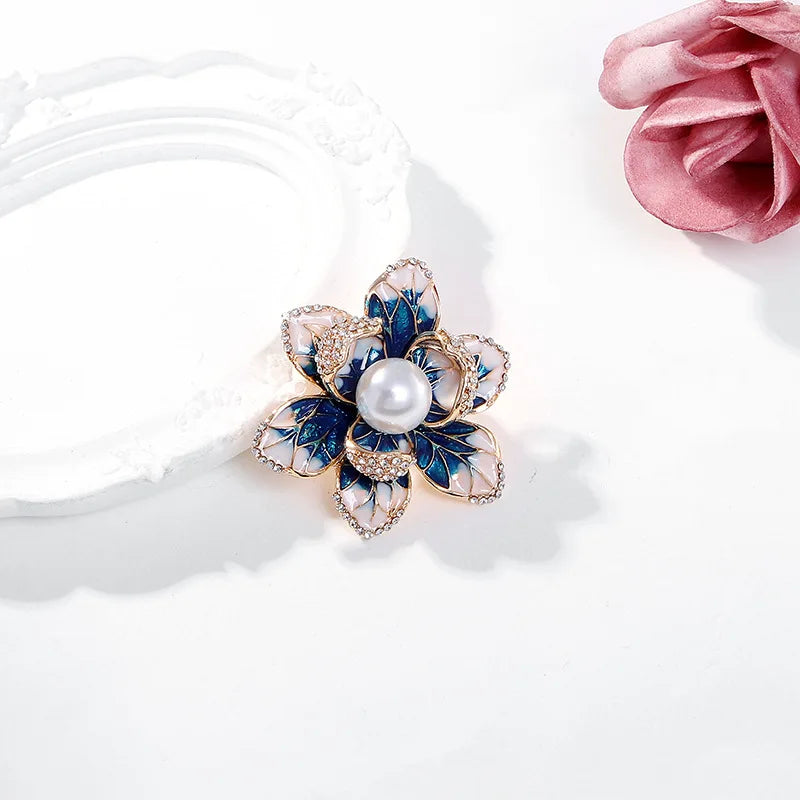Fashion Sweet Elegant Flowers Floral Brooches for Girls Refined Elegant Pins Jewelry for Women Ladies Accessories Hot Sale