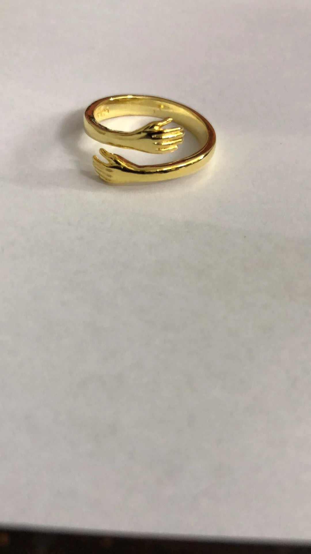Love Embrace Couple Rings Gold Silver Korean Style Simple Fashion Open Ring Customizable Jewelry for Gift Wholesale Accessories