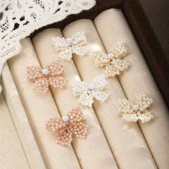Fashion Pearl Butterfly Bowknot Stud Earrings for Girls Sweet Elegant Trendy Jewelry for Women Ladies Wholesale China Factory