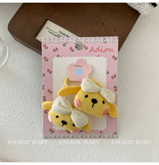Cute Sweet Animal Bowknot Plaid Scrunchies for Baby Girls Fashion Peppy Hair Ties for Kids Children Hair Accessories in Stock