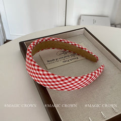 Simple Minimalistic Fashion Plaid Head Band for Baby Girls Trendy Stylish Kawaii Hair Band for Kids Hair Accessories in Stock