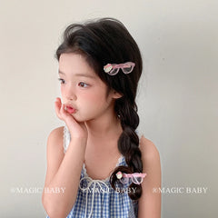 Sweet Cute Alloy Glasses Kitty Cat Animals Hair Clips Trendy Hair Accessories for Baby Girls' Parties