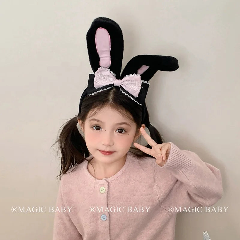 Cute Sweet Rabbit Ear Hair Band for Baby Girls Kawaii Bunny Animals Head Band for Kids Children Hair Accessories in Stock Chic