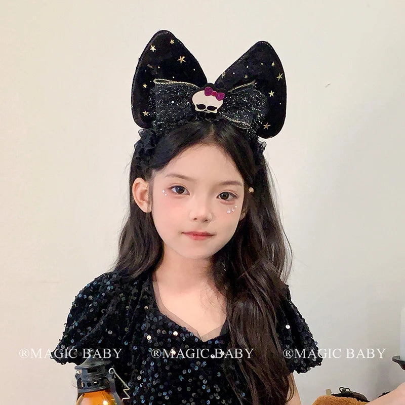 Halloween Headband for Kids Bow Pumpkin Skull Spooky Cute Hairband Children Costume Party Hair Accessories Trick or Treat Gift