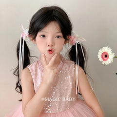 Simple Colorful Elegant Graceful Scrunchies for Baby Girls Sweet Cute Minimalistic Hair Ties for Kids Children Hair Accessories