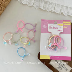 Kids Multicolor Minimalistic Durable Elastic Thick Thin Hair Scrunchies Fashion Classic Sweet in Stock Hair Ties Accessories