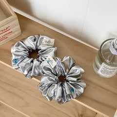 Solid Color Lustrous Fashion Scrunchies for Baby Girls Trendy Stylish Hair Ties for Kids Children Hair Accessories in Stock