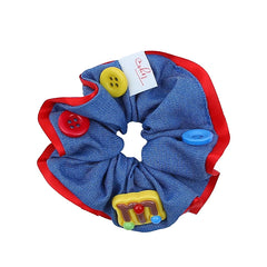 Vintage Cute Sweet Ribbon Scrunchies for Baby Girls Kawaii Fashion Letter Hair Ties for Kids Children Hair Accessories in Stock