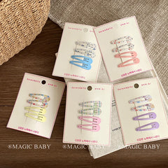 Minimalistic Solid Color Hair Clips for Kids Alloy Snap Hair Accessories for Baby Girls Teens