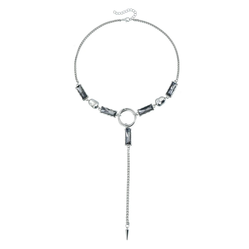 Fashion Glitter Tassel Simple Minimalistic Necklaces for Girls Elegant Glamorous Jewellry for Women Ladies Accessories Stylish