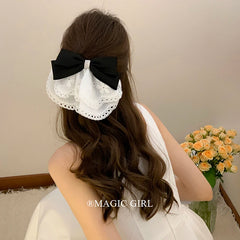 Classic Bowknot Dress Imitation Pearl Hair Clips for Girls Sweet Elegant Barrettes for Women Ladies Hair Accessories in Stock