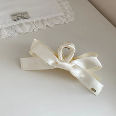 Simple Solid Color Classic Bowknot Hair Claw Clips for Girls Fashion Sweet Cute Hair Clutches for Women Ladies Hair Accessories