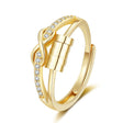 The opening is adjustable. / Gold