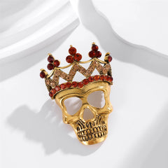 Fashion Skull Skeleton Gothic Brooches for Girls Trendy Stylish Glamorous Charms Pins Jewelry for Women Ladies Accessories
