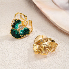 Female New Design Flower Stud Earring Vintage Elegant Fashion Factory Price Low MOQ in Stock Jewelry for Women Daily Causal