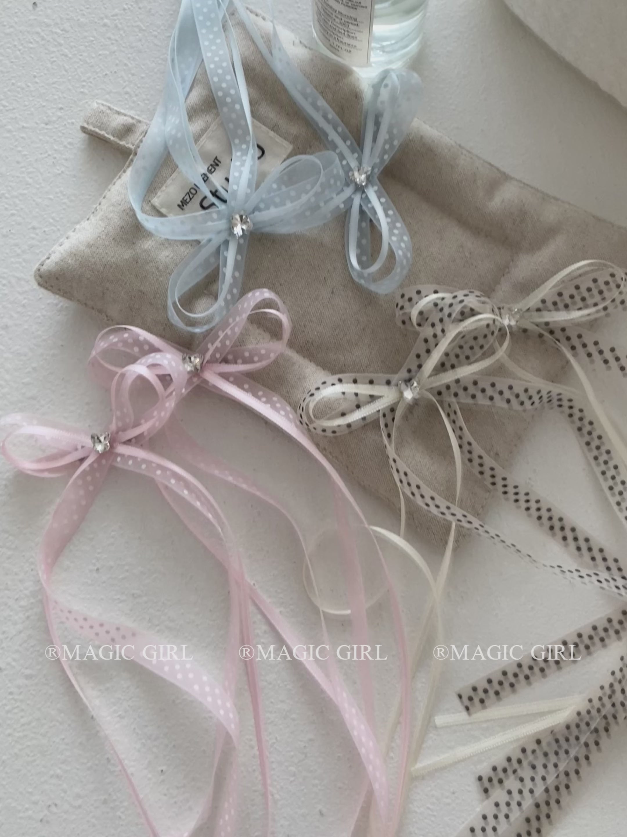 Women Solid Color Dots Pink Bowknot Ribbon Alligator Clips Sweet Fashion Wholesale in Stock Hairpins Accessories for Female Use
