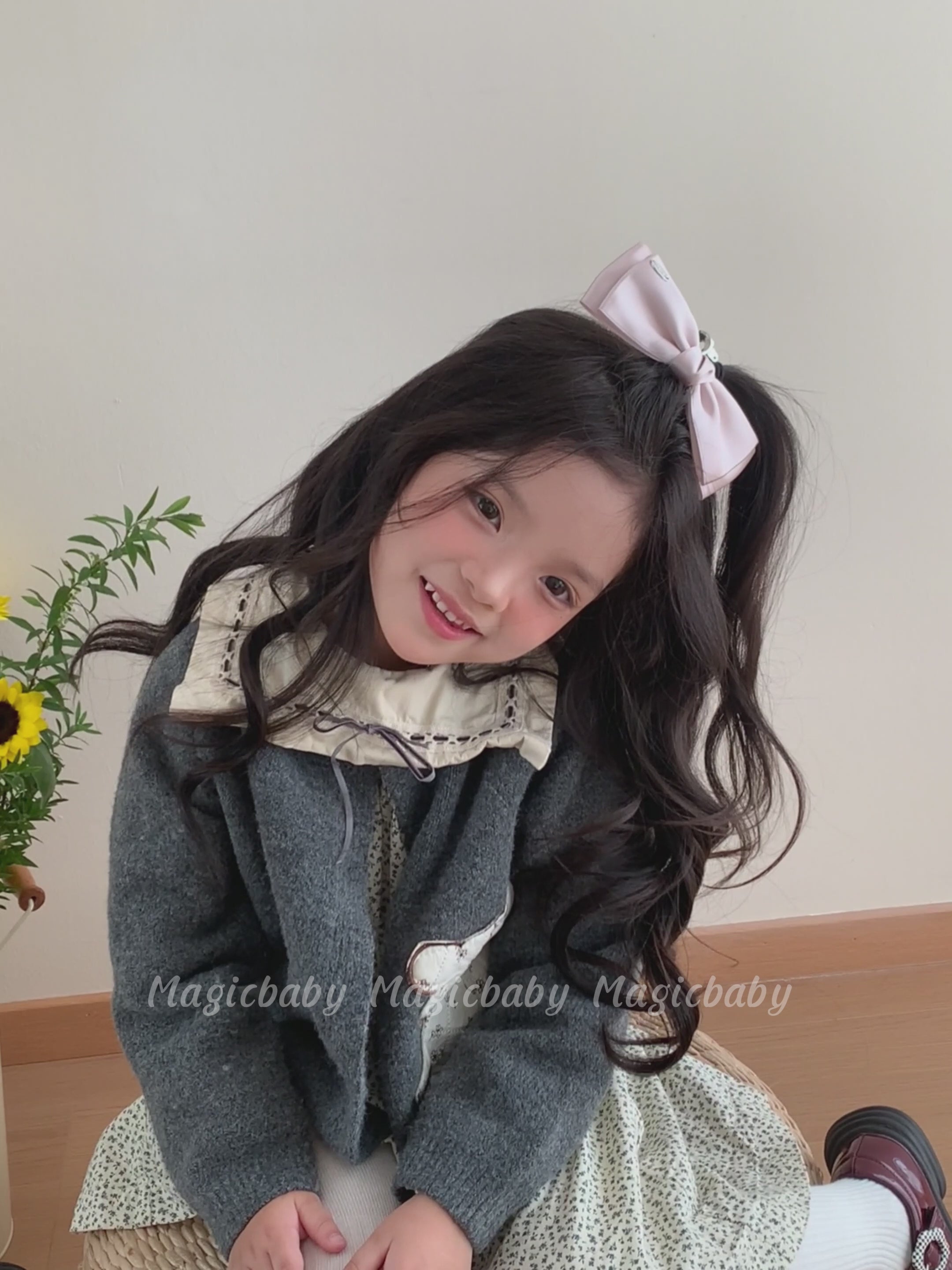 Girly Aesthetic Solid Color Bowknot Barrette Clips Elegant Simple Fashion in Stock Hairpins for Kid Children Daily Causal School