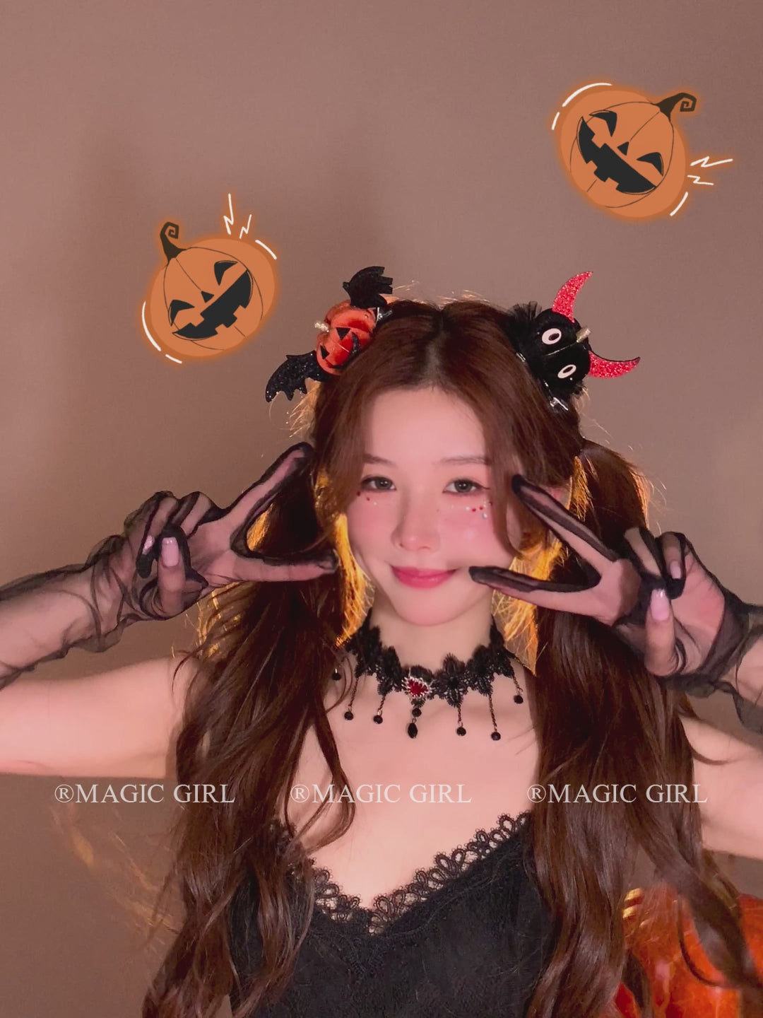 Cute Little Devil Pumpkin Ghost Hair Clip Funny Halloween Hair Accessories for Women Party Cosplay Festival Decoration Hairpins