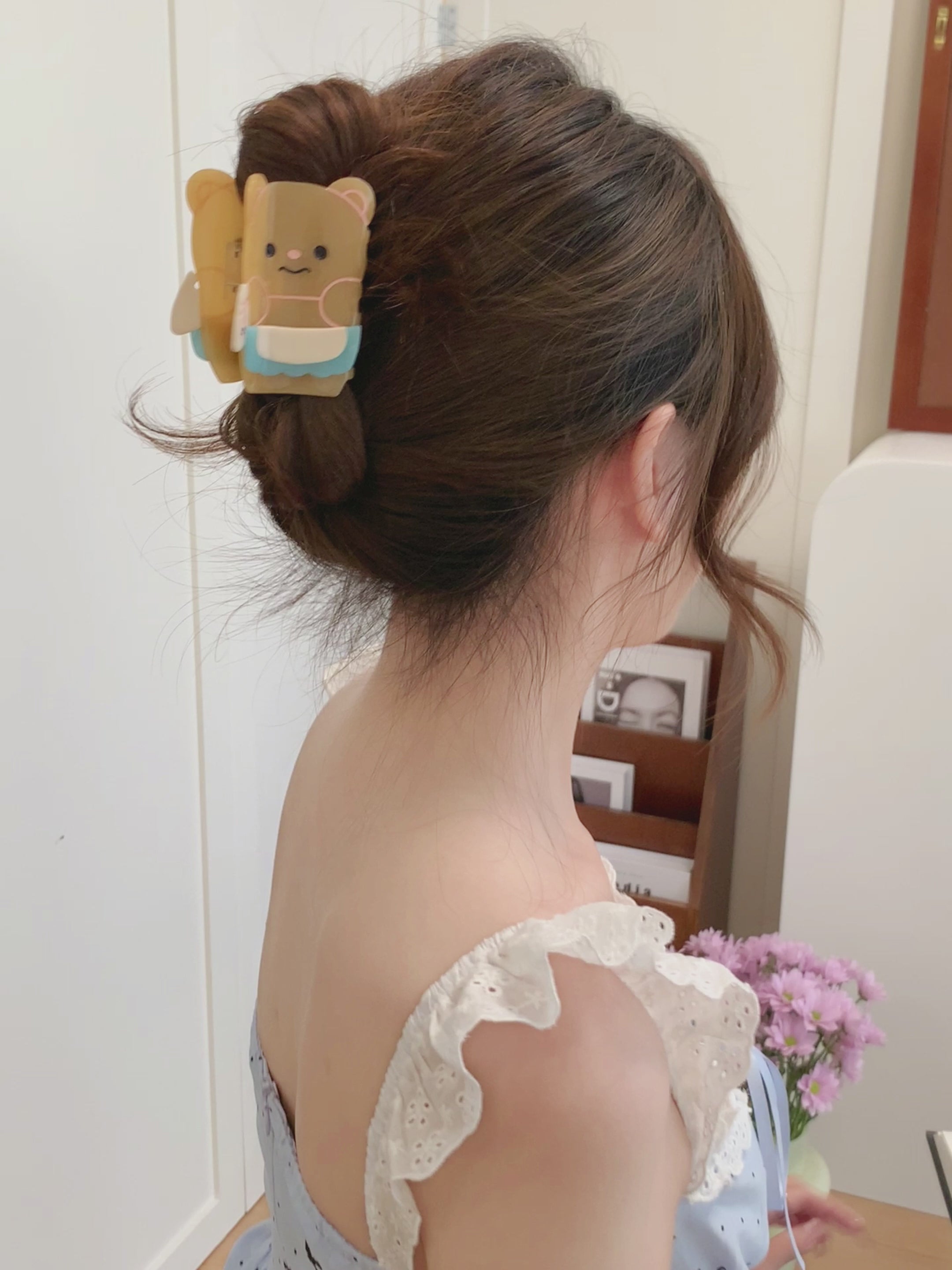 Cute Bear Animals Acetate Hair Claw Clips for Girls Fashion Trendy Simple Haarspange for Women Ladies Kids Hair Accessories