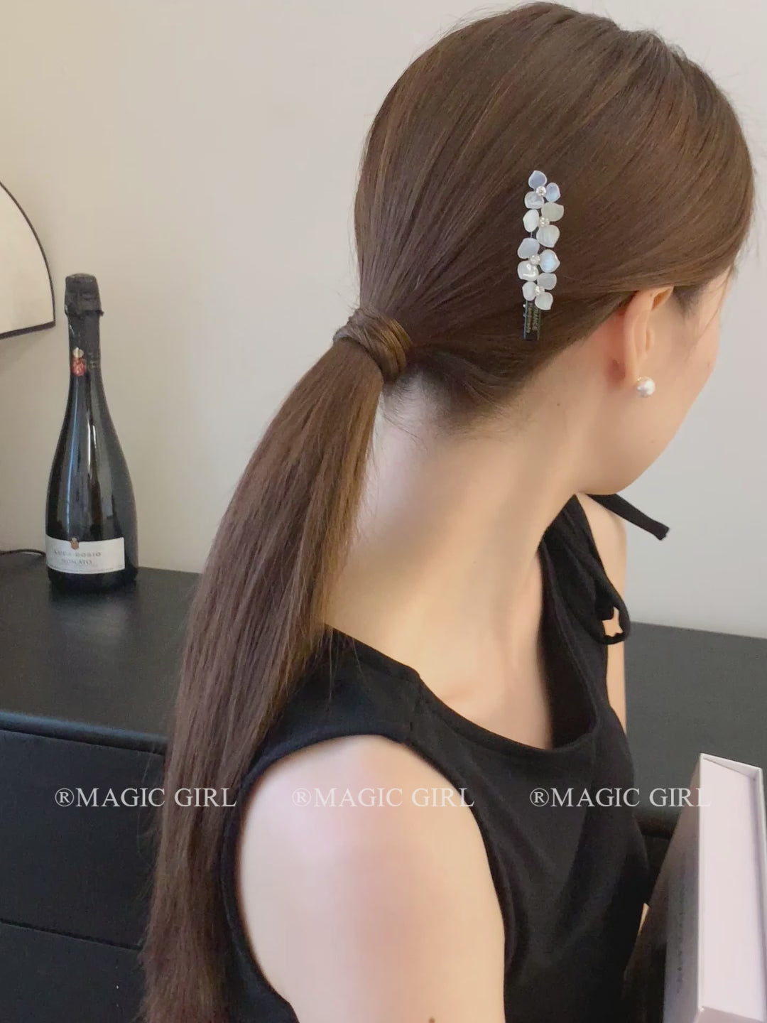 Elegant Sweet Flower Lustrous Glitter Hair Clips for Girls Chic Fashion Alligators for Women Ladies Hair Accessories in Stock