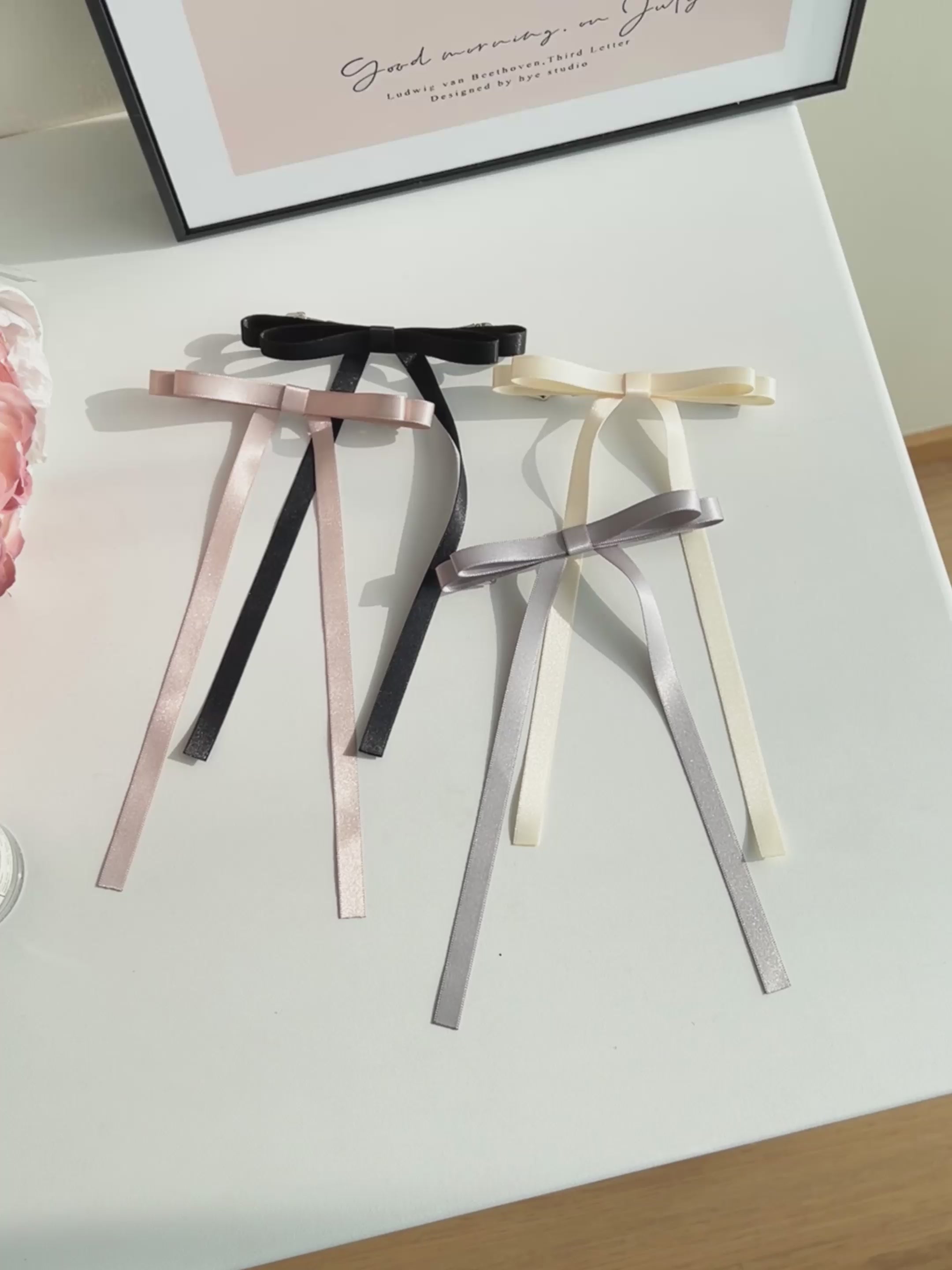 Brand New Sweet Bowknot Ribbon Hair Clips for Girls Fashion Trendy Elegant Fabric Hair Accessories Claws for Women Lady Classic