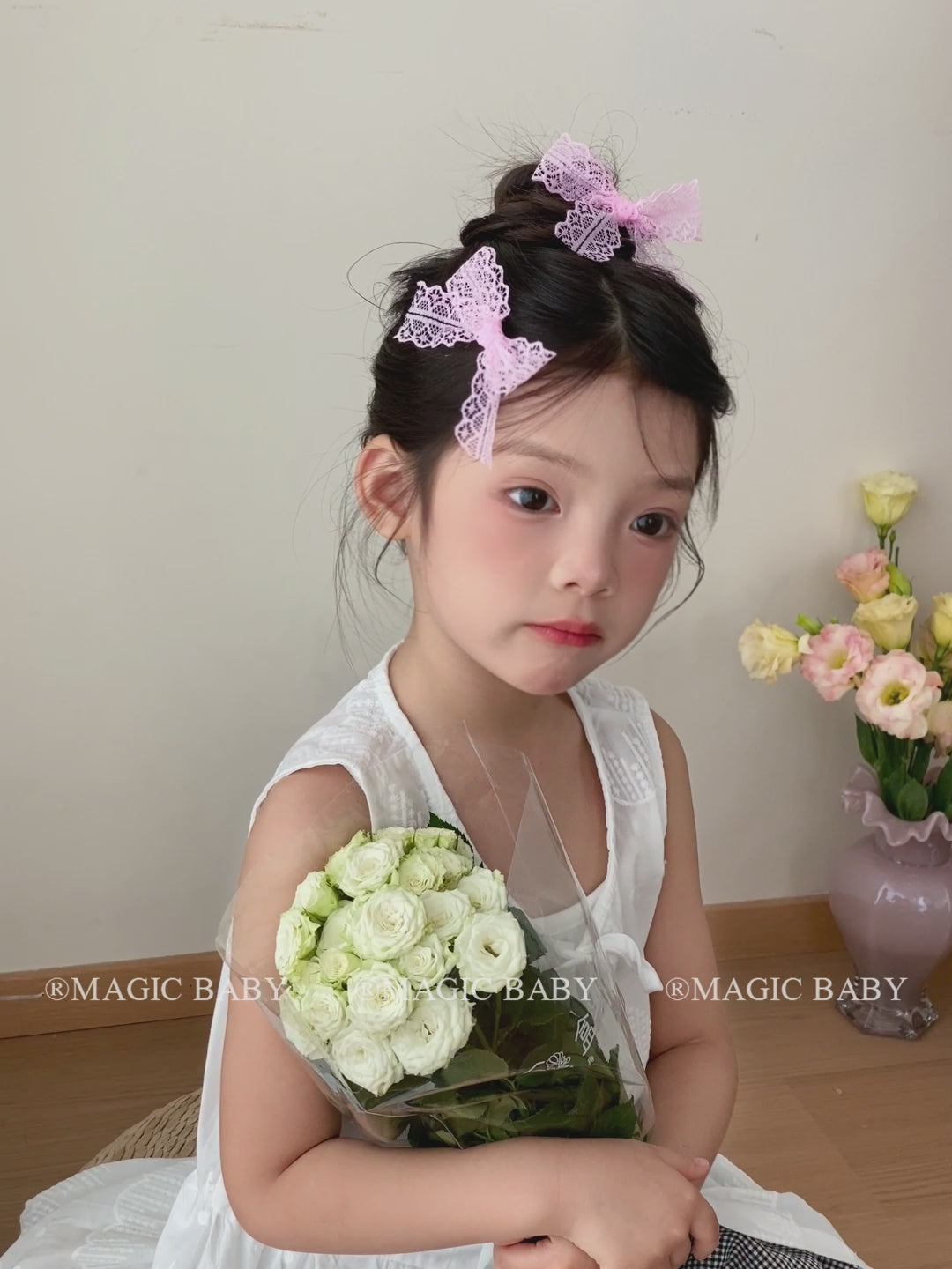 Solid Color Lace Bowknot Sweet Cute Hair Clips for Baby Girls Fashion Chic Alligators for Kids Children Hair Accessories Stylish