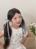 Cute Sweet Demin Ribbon Bowknot Hair Clips for Baby Girls Lace Imitation Pearl Alligators for Kids Children Hair Accessories
