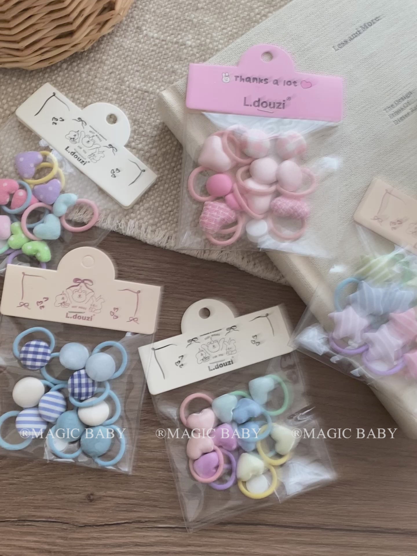 Mini Sweet Cute Dot Star Heart Scrunchies for Baby Girls Fashion Durable Kawaii Hair Ties for Kids Children Hair Accessories