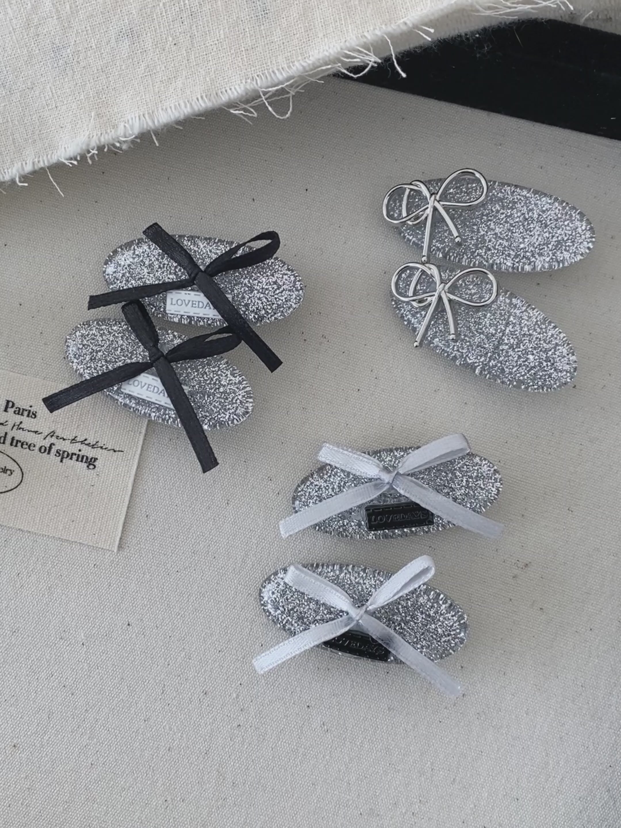 Fashion Sweet Cute Glitter Sparkle Hair Clips for Women Bowknot Elegant Trendy Alligator for Women Ladies Hair Accessories