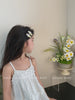 Cute Elegant Bowknot Hair Clips for Baby Girls Yellow Solid Color Alloy Fabric Fashionable Alligators Hair Accessories for Kids