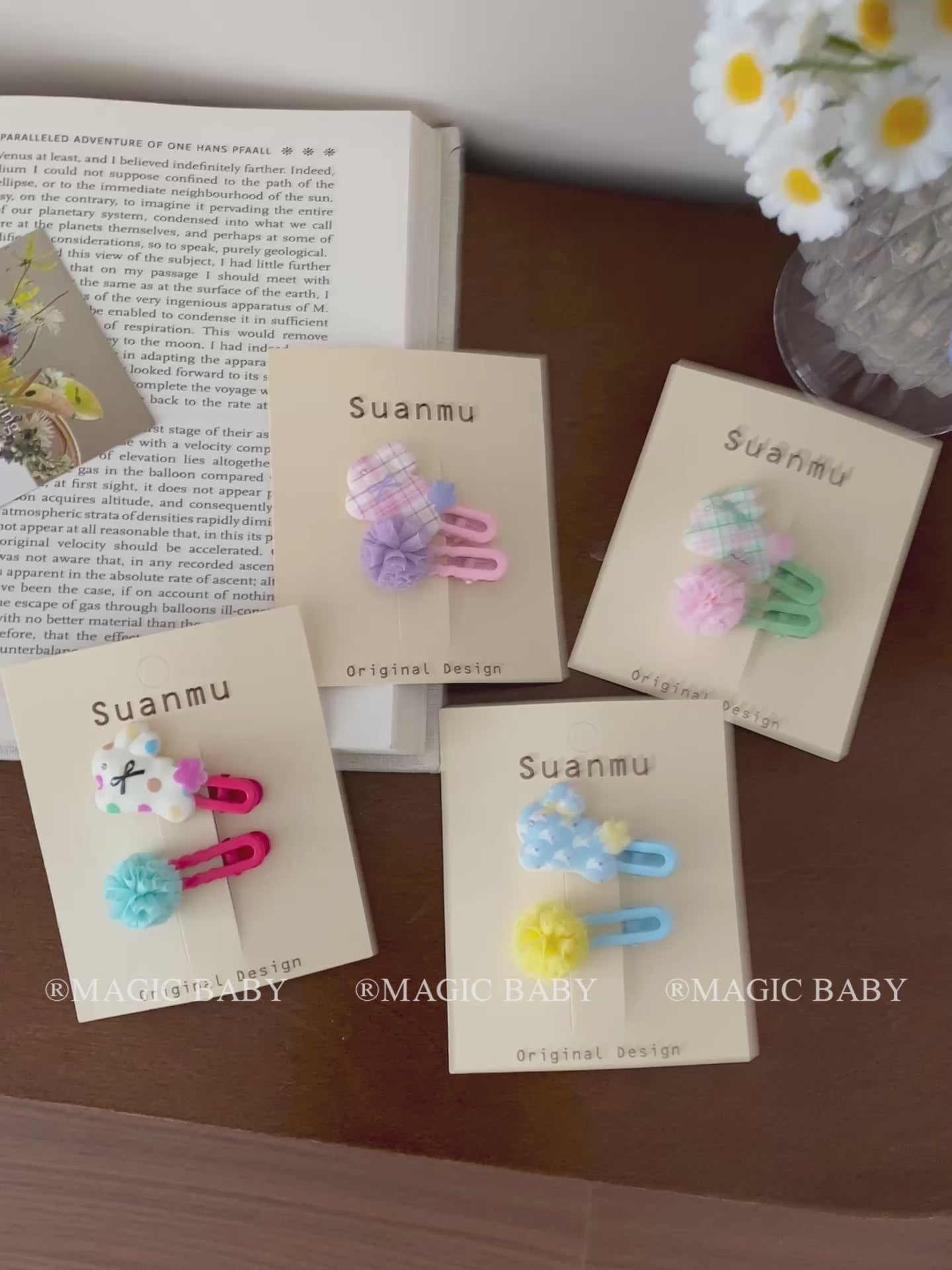 High Quality Kids Cartoon Candy Color Small Alligator Hairpins Sweet Cute Fabric Accessory for Children's Daily Use Wholesale