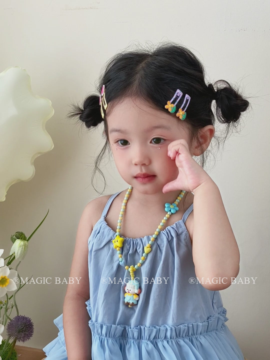 Sweet and Cute Multicolor Flower Apple Hairpins Children's Fashion Accessory for Daily Use Simple Style for Kids and Girls