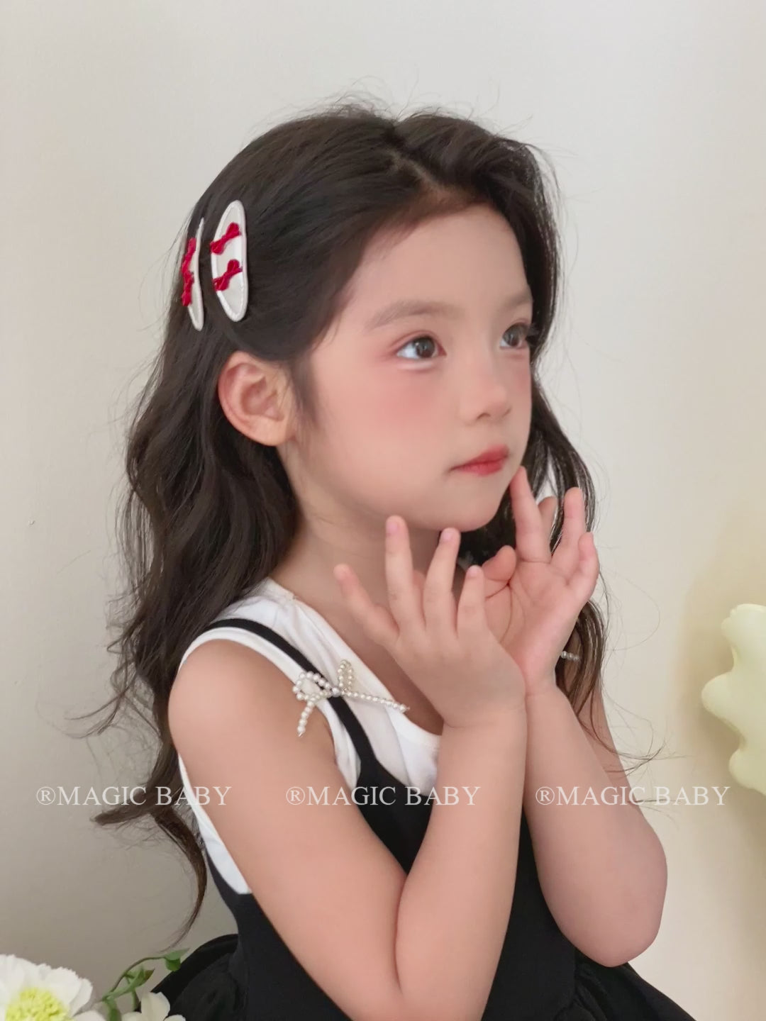 Girly Aesthetic Small Cat Bowknot Snap Clips Sweet Cute Pink Fashion Wholesale in Stock Hairpins Accessories for Children Kids