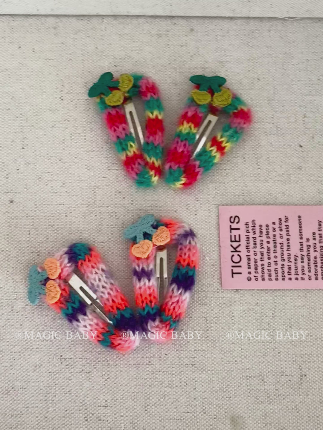 Fashion Cute Sweet Cherry Hair Clips for Baby Girls Elegant Kawaii Plush Snap Clips for Kids Children Hair Accessories in Stock