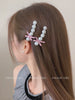 Glitter Fashion Luxurious Imitation Pearl Hair Clips for Girls Bowknot Chic Sweet Bobby Pin for Women Ladies Hair Accessories