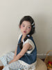 Kids Blue Bowknot Rhinestone Small Snap Clips Glitter Sweet Cute Fashion Wholesale in Stock Hairpins Accessories for Children