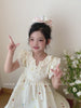 Kids White Heart Dots Double Layer Ponytail Holder High Elastic Scrunchies Chic Sweet Fashion in Stock Hair Ties Accessories