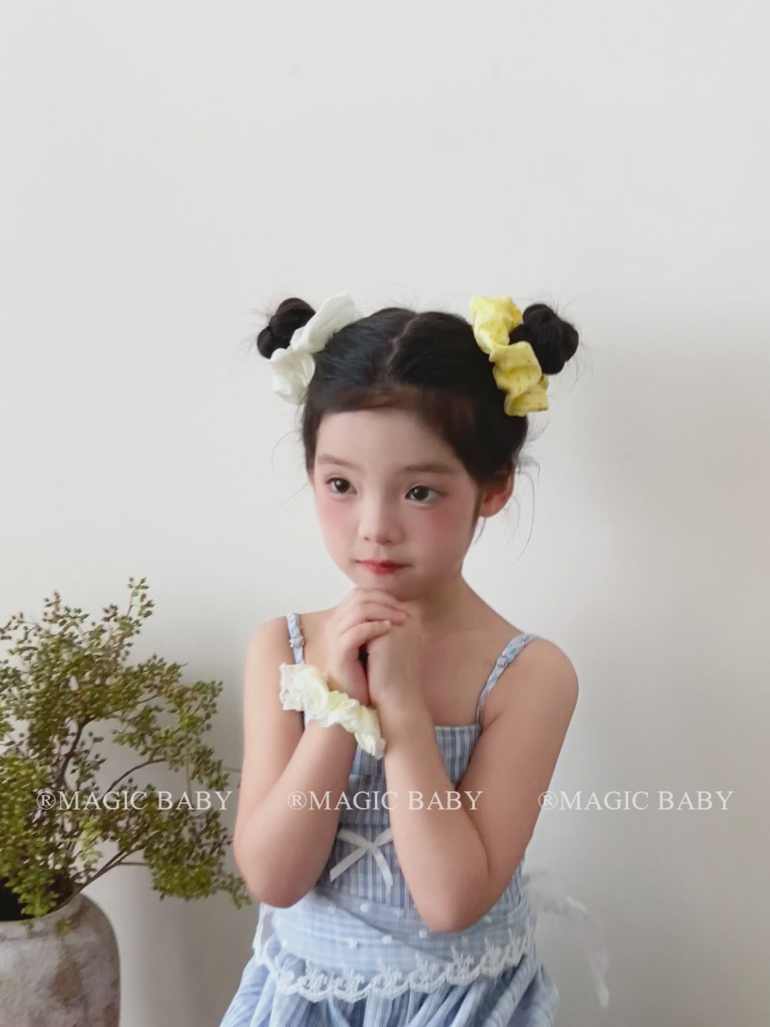 Solid White Large High Elastic Scrunchies Kids Trendy Hair Ties Accessory Children's Ponytail Holder Sweet Stock