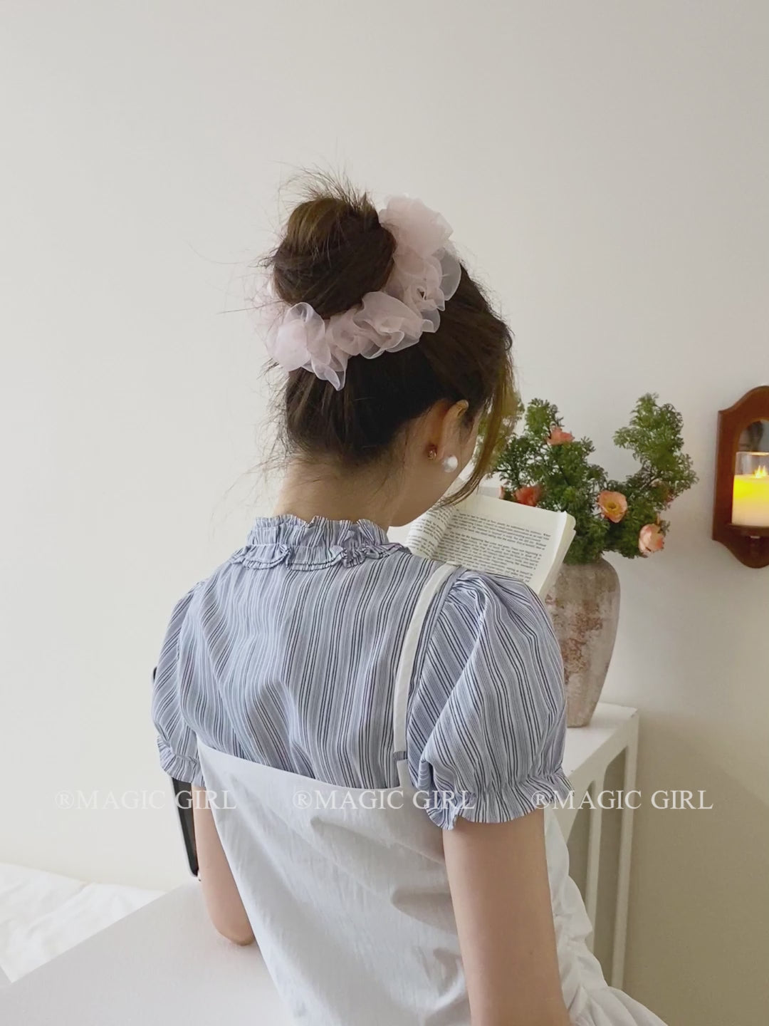 Hot Sale Women's Hair Ties Accessory Summer Spring Trendy Elegant Wholesale Stock Solid Color Lightweight Large Scrunchies