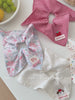 Sweet Cute Red Grid Dots Animals Bowknot Print Kerchief Scrunchies Kids Daily Fashion Hair Ties Accessories for Girls