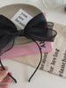 Classic Black Princess Style Headband with Big Bowknot Solid Color Preppy Sweet Elegant Hair Accessories for Girls and Women