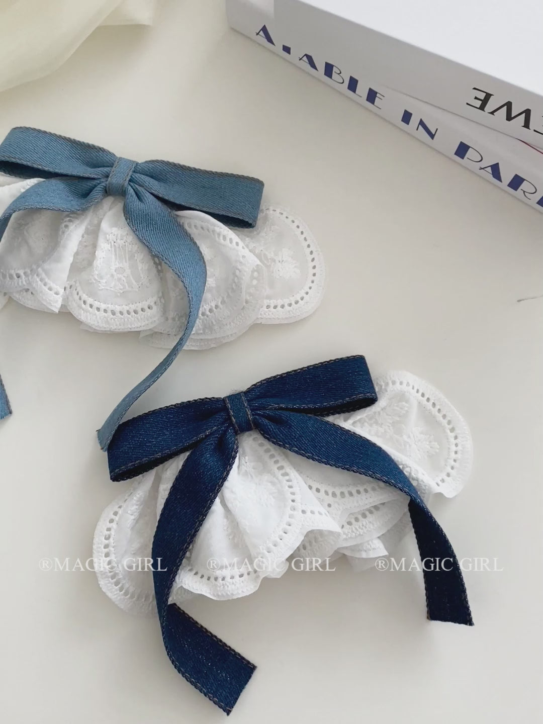 Classic Demin Bowknot Dress Hair Clips for Girls Simple Minimalistic Fashion Chic Barrettes for Women Ladies Hair Accessories